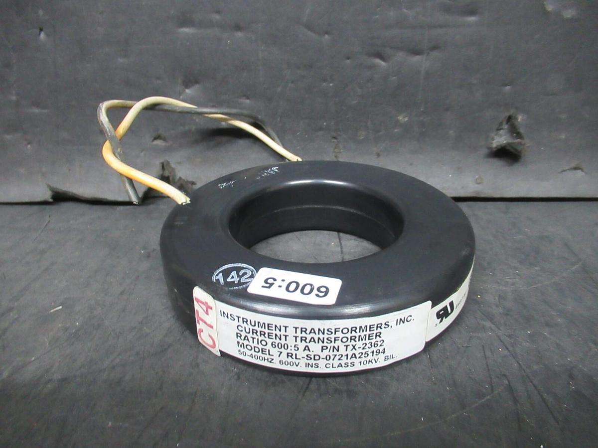 Used INSTRUMENT CURRENT TRANSFORMER TX-2362 RL-SD-0721A25194 600:5 10 KV 50-400 HZ