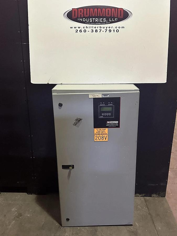 Used 225 AMP AUTOMATIC TRANSFER SWITCH ATS 208/120 VOLT 3 PH 225 A ZENITH ZTSL22EC-4