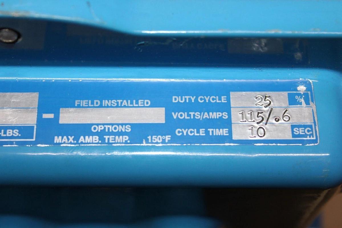 Used VALVCON ACTUATOR VW300S115A 300 IN-LBS 115 VAC 0.6 AMP 10 SEC CYCLE **WARRANTY**