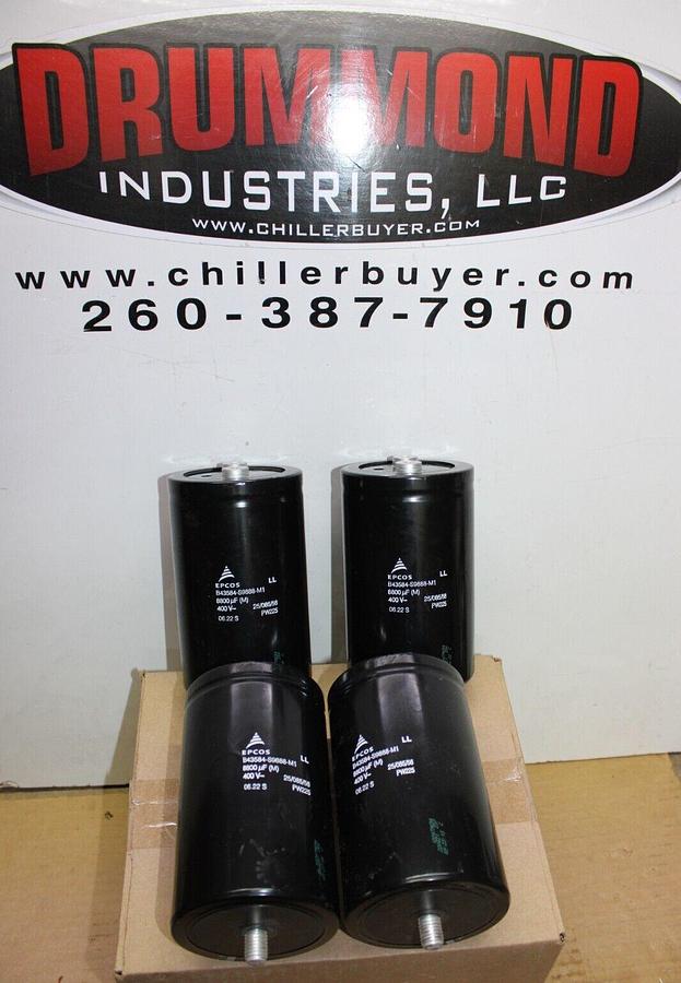 Used LOT OF 4 EPCOS CAPACITORS B43584-S9888-M1 8800uF 400VAC **WARRANTY INCLUDED**
