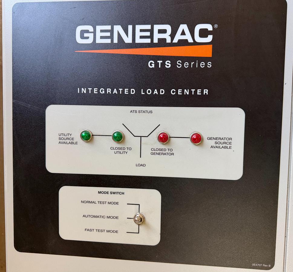 NEW GENERAC automatic transfer switch TTS ILC-200 120/240 VOLT 200 AMP NEMA 3R SERVICE RATED