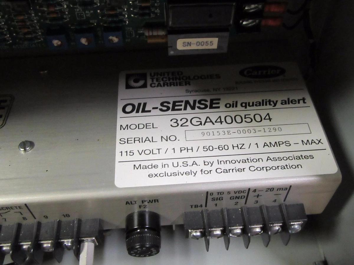 Used CARRIER OIL-SENSE QUALITY MONITORING SENSOR 32GA400504 115V 1 PHASE