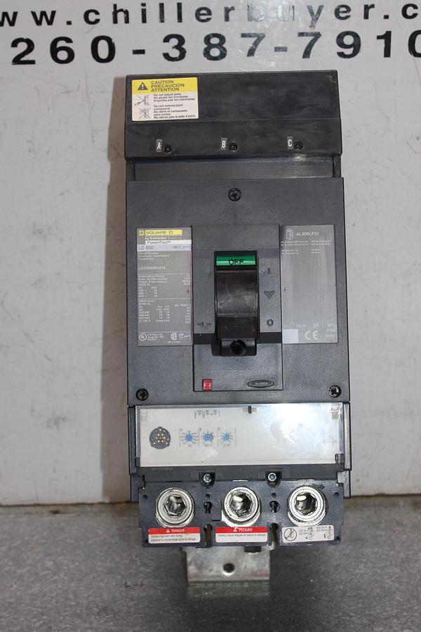 Used SQUARE D I-LINE CIRCUIT BREAKER LA36400 400 AMP 600 VAC 3-POLE