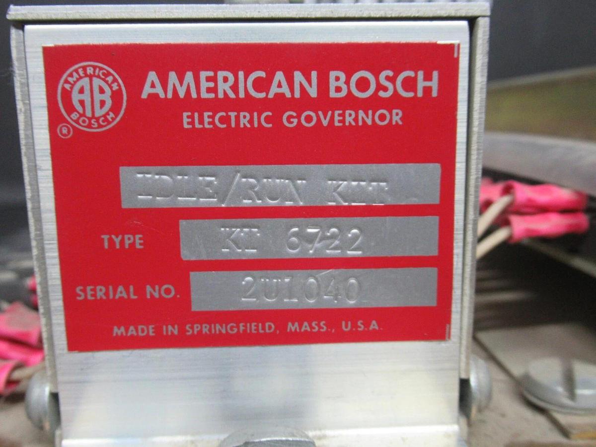 Used AMERICAN BOSCH ELECTRIC GOVERNER BOARD LSP672A CU673C-17 LS371A KT6722