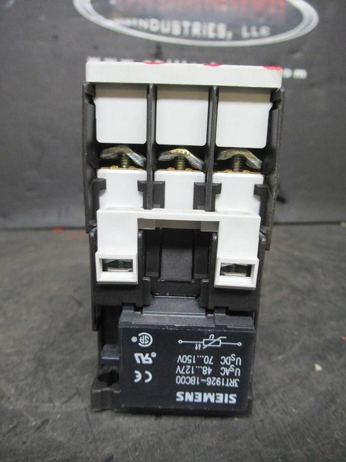 Used SIEMENS CONTACTOR 3RT1023-1A 35 AMP 600 VAC 7.5 HP 3-PHASE COIL: 110/120