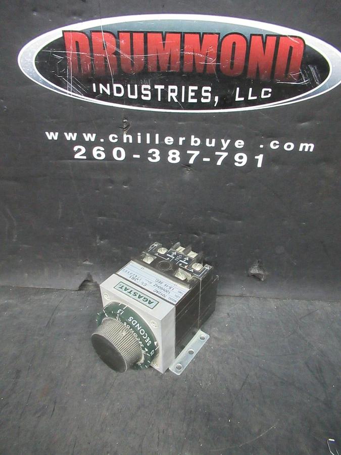 Used AGASTAT TIME DELAY RELAY 1.5-15 SECONDS 7012AC 120 VAC VOIL 600 VAC 10 AMP