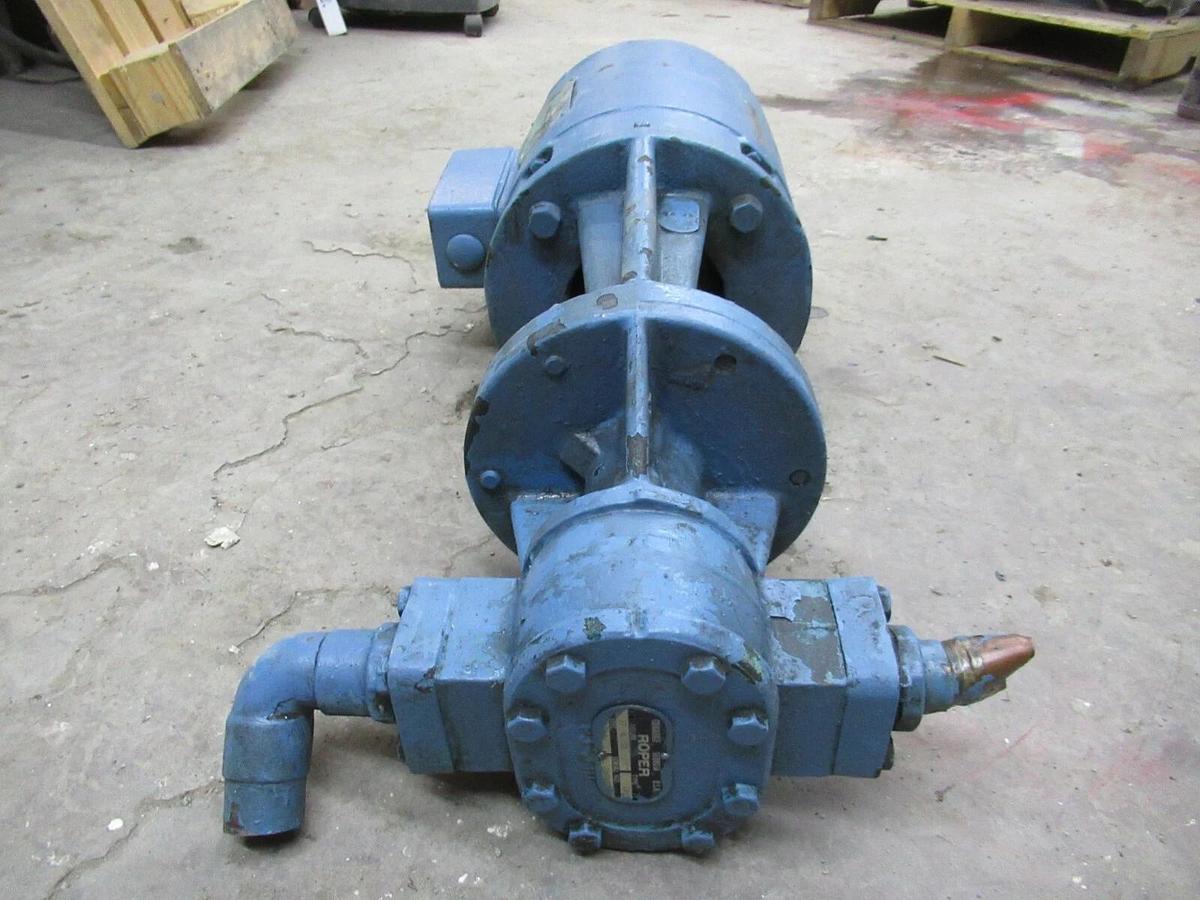 Used ROPER FLUID GEAR PUMP 17 K 15 3 HP MOTOR 230/460 VOLTS 1760 RPM 182TC FRAME