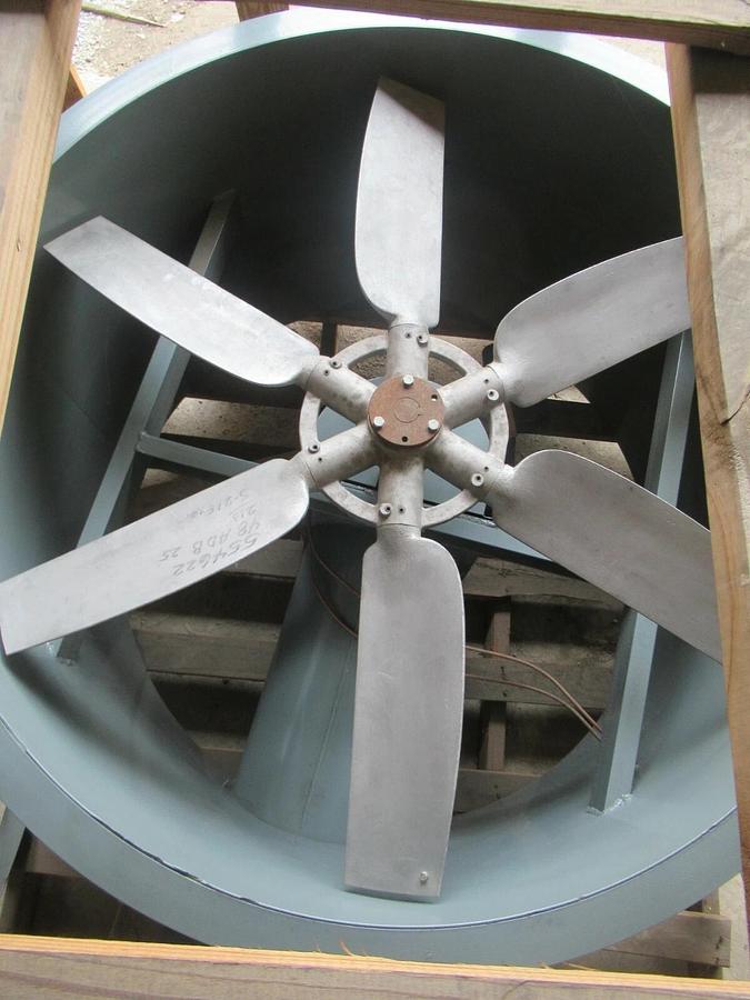 NEW 48" LOREN COOK TUBULAR AXIAL FAN CAST ALUM BLADES 5HP 230 / 460 V 1750 RPM