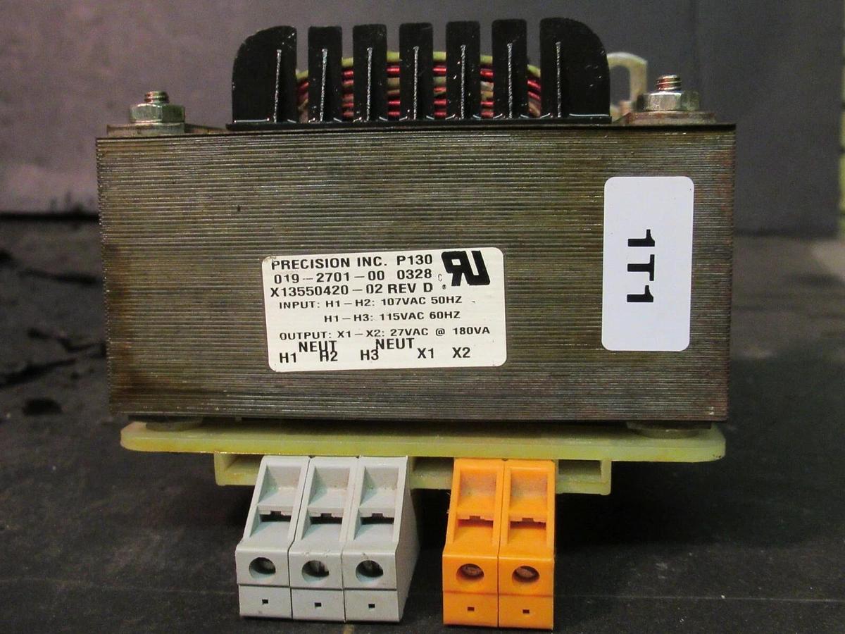 Used PRECISION INC. 019-2701-00 CONTROL TRANSFORMER X13550420-02 115 VAC PRI TO 27 V