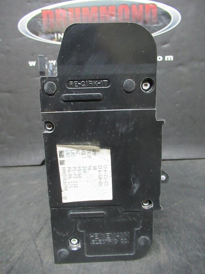 Used HEINEMANN BREAKER CF6-Z1-21 CF6-G8-DU 56 AMP TRIP 240 VAC HH83XE629A
