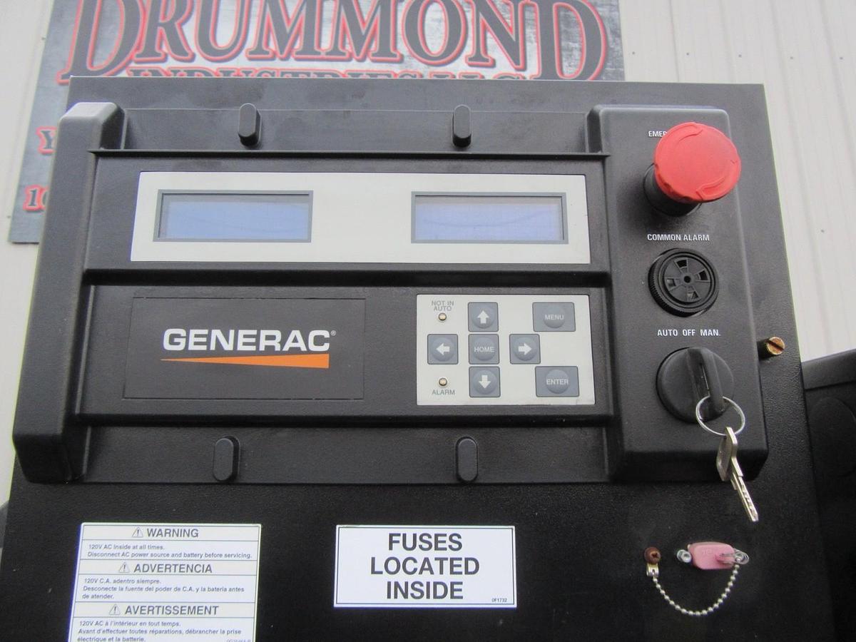 Used 2015 30 KW DIESEL GENERATOR GENERAC 120/240 VOLT SINGLE PHASE 181 HOURS VIDEO