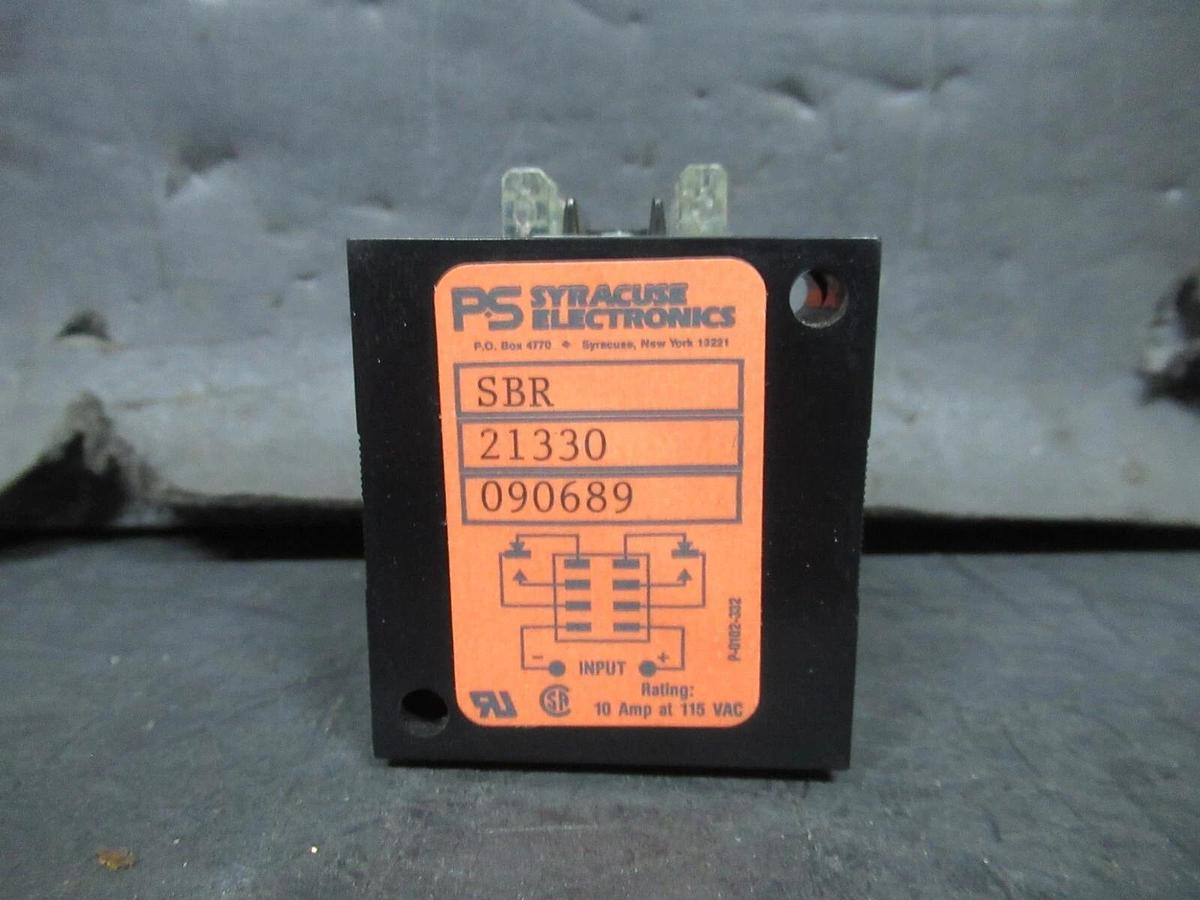 Used P-S SYRACUSE ELECTRONICS RELAY SBR-21330-090689 **WARRANTY INCLUDED**