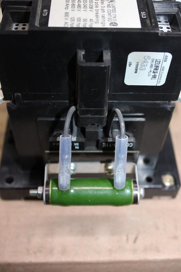 Used ABB CONTACTOR EH-145 600 VAC 3-POLE 200 AMP 125 HP COIL: 24VDC
