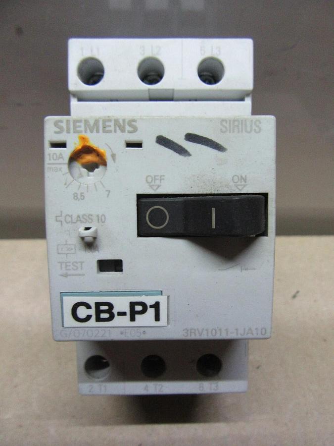 Used SIEMENS MOTOR SAVER 3RV1011-1JA10 600 VOLT 10 AMP 3-PHASE **WARRANTY**