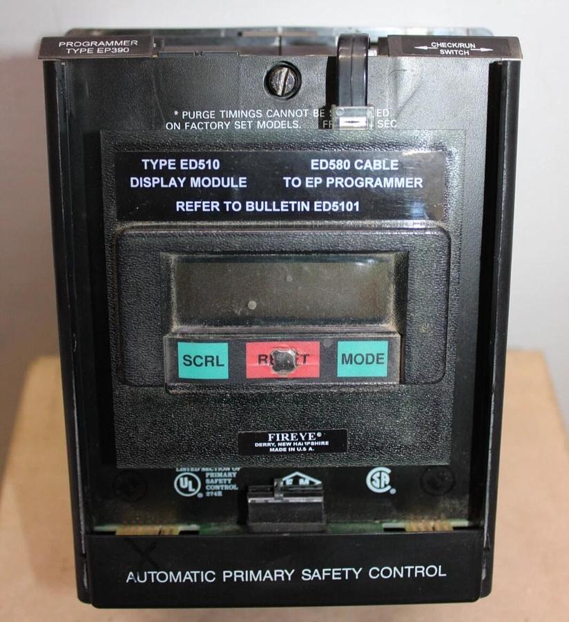 Used FIREYE FLAME MONITOR EB-700 W/ ED510 DISPLAY MODULE **WARRANTY INCLUDED**