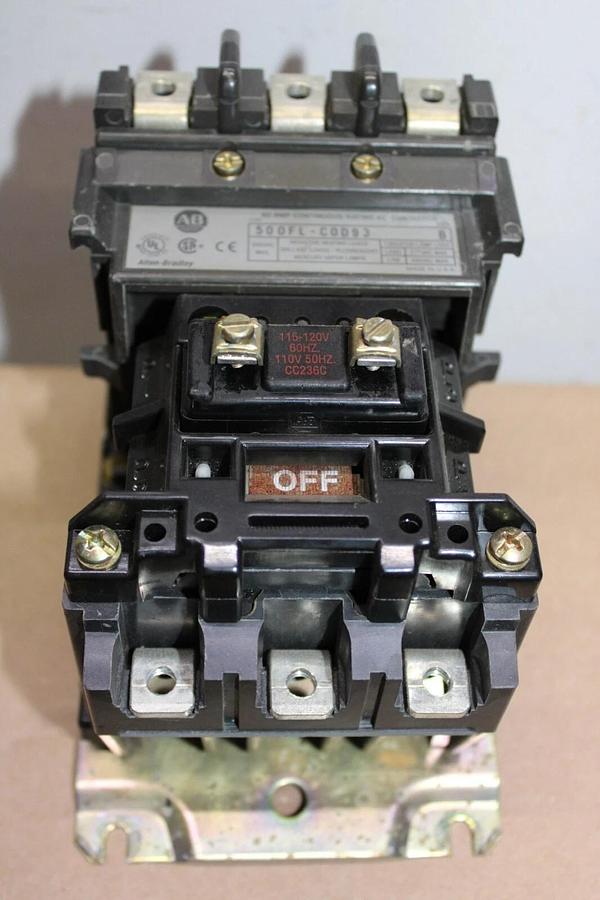 Used ALLEN BRADLEY STARTER 500FL-C0D93 600 VAC 60 AMP COIL: 120 VAC **WARRANTY**