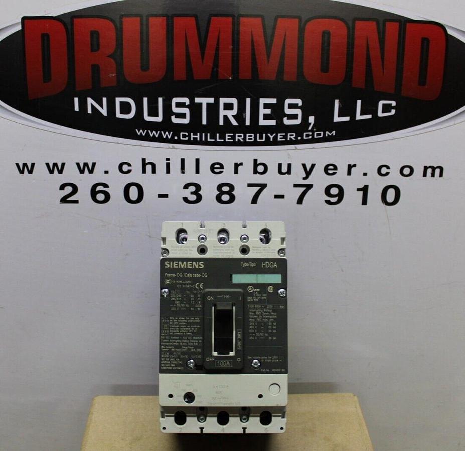 Used SIEMENS CIRCUIT BREAKER HDX3B100 100 AMP 3-POLE 600 VAC **WARRANTY**