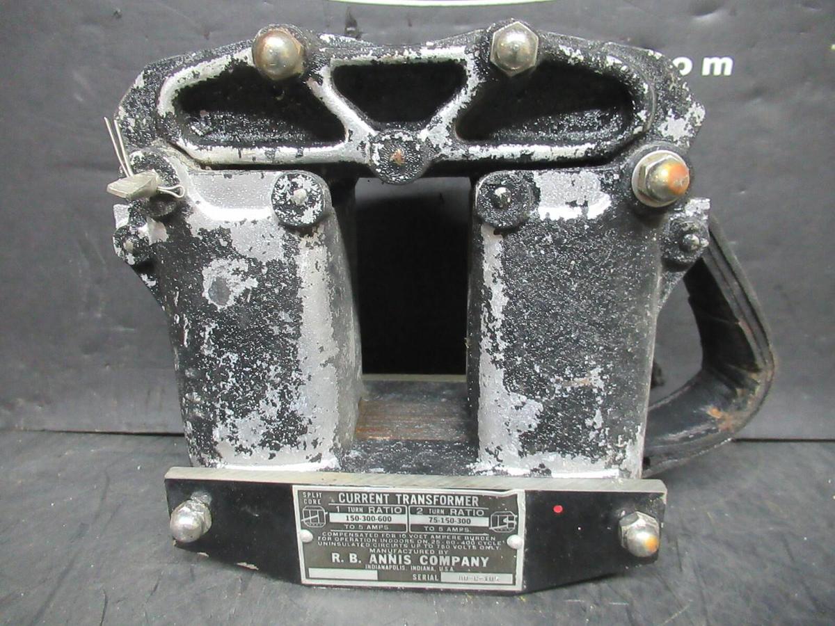 Used RB ANNIS SPLIT-CORE CURRENT TRANSFORMER 10 VA 25-60 CYCLE RATIO 600:300 750 V