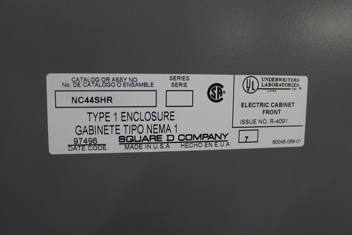 Used SQUARE D TYPE 1 NF MLO SERVICE PANEL 12106793820080001 250 AMP 42-SLOT 600V