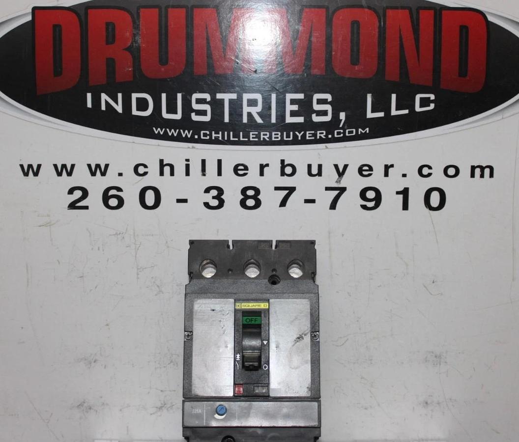 Used SQUARE D POWERPACT CIRCUIT BREAKER JGL36225 225 AMP 3-POLE 600 VAC