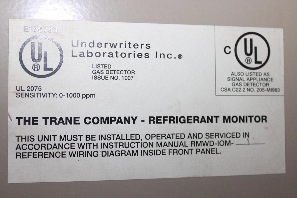 Used TRANE REFRIDGERANT MONITOR X1365050010 806890 REV. 7 **WARRANTY INCLUDED**