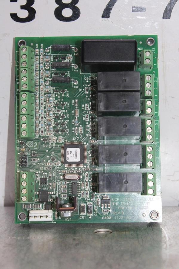 Used TRANE UCP3 STARTER CIRCUIT BOARD 6400-1122-03 REV. B X13650741-08 REV. E