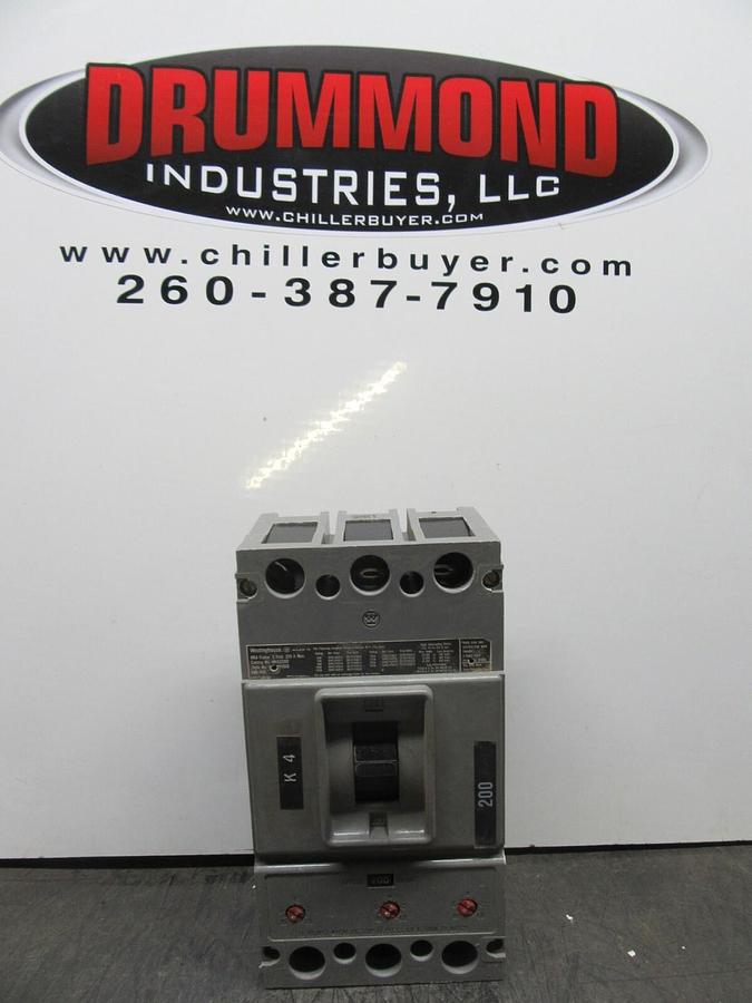 Used WESTINGHOUSE CIRCUIT BREAKER HKA3225F 3-POLE 225 AMP FRAME 200 AMP TRIP 600 VAC