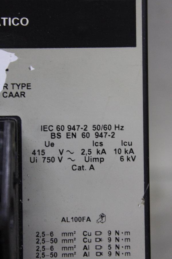 Used SQUARE D I-LINE POWERPACT CIRCUIT BREAKER HDA36060 60 AMP 600 VOLT 3-POLE