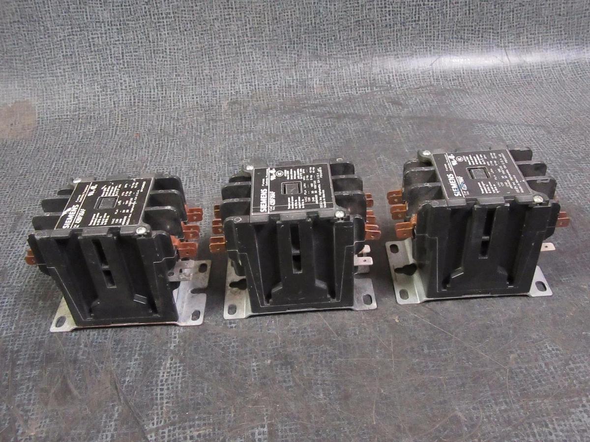 Used (1) SIEMENS CONTACTOR 30 AMP 600V 3 PHASE 15 HP 110-120V COIL MODEL: 42BF35AF