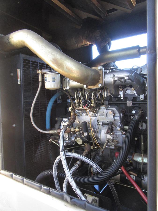 Used 60 KW DIESEL GENERATOR GENERAC 120/240 VOLT SOUND ENCLOSED VIDEO WE SHIP
