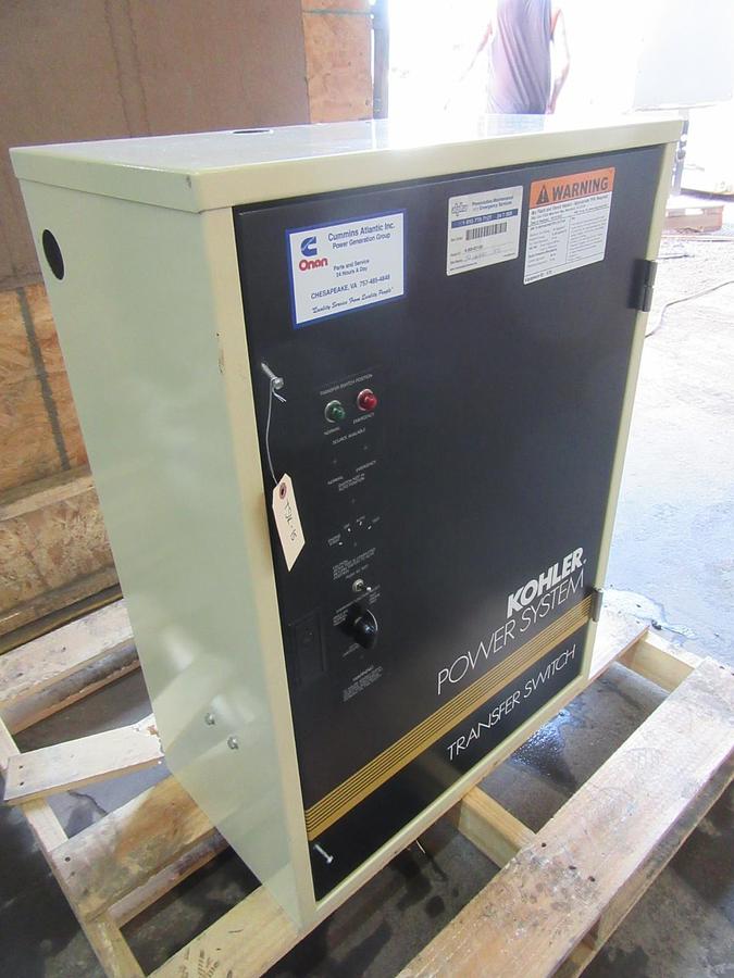 Used 150 AMP KOHLER ASCO ATS AUTOMATIC TRANSFER SWITCH K-164231-150 240 V 1 PH 60 HZ