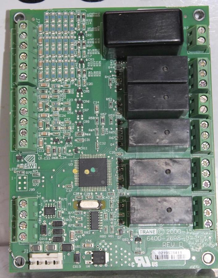 Used TRANE CIRCUIT BOARD X13650741120 REV. P 6400-2698-01 REV. D **WARRANTY**