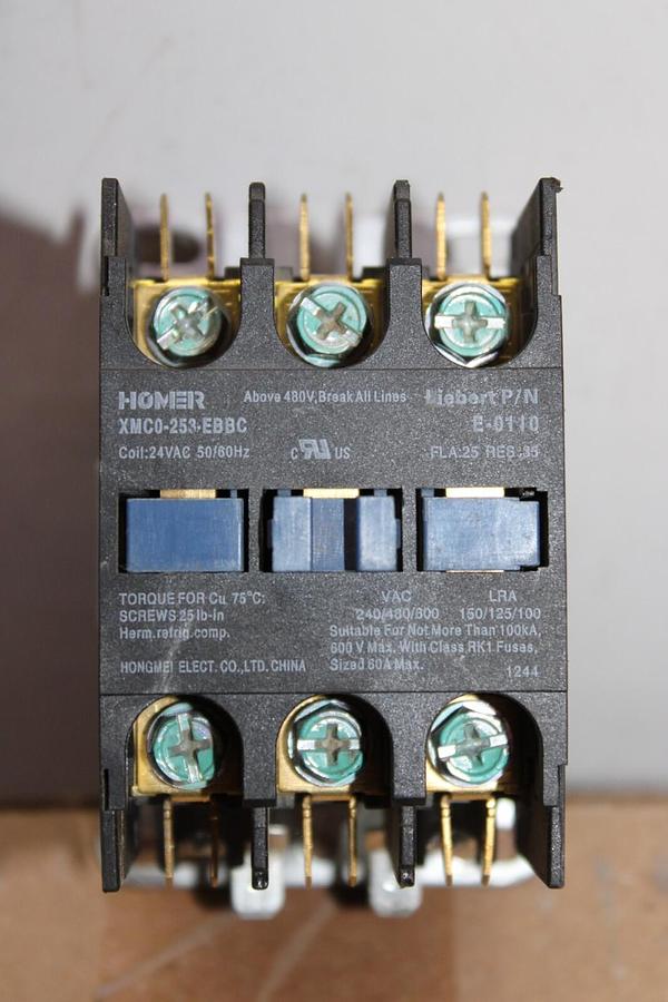 Used HOMER CONTACTOR XMC0-253-EBBC E-0110 25 AMP 600 VAC COIL: 24 VAC **LOT OF 2**