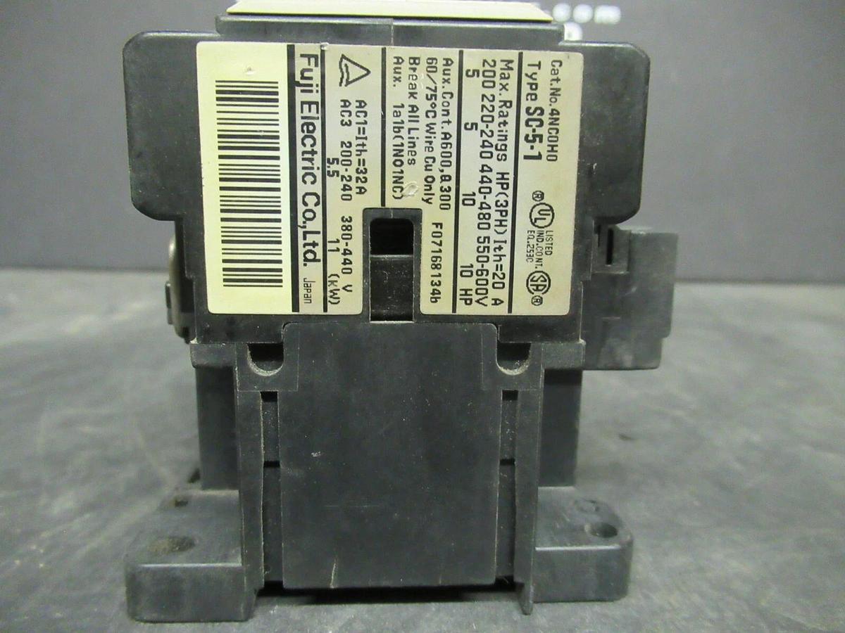 Used FUJI ELECTRIC CONTACTOR 4NC0H0 600 VAC 20 AMP **WARRANTY INCLUDED!**