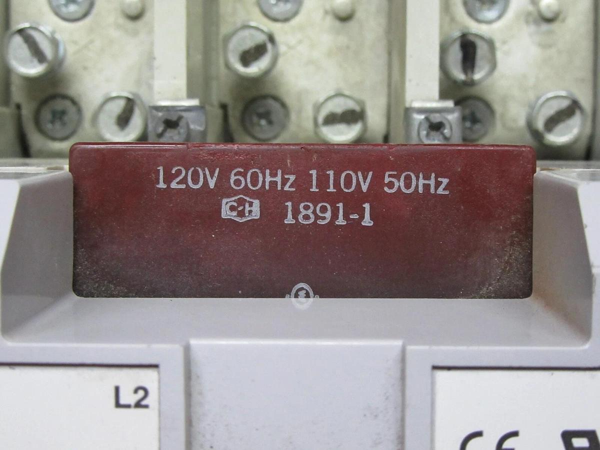 Used CUTLER HAMMER CONTACTOR C25KNE3300 300 AMP 600 VAC 3-PHASE COIL: 110/120 V