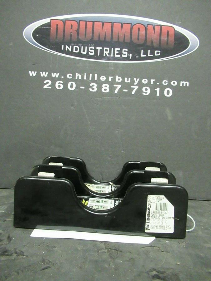 Used LITTELFUSE FUSE LUG SET LR60060-2CR 600 VOLTS 60 AMP **WARRANTY INCLUDED!**