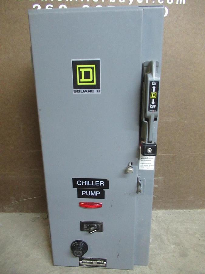 Used SQUARE D NEMA SIZE 1 COMBINATION COMBO BOX 8538SCG13 30 AMP 10 HP 600 VAC