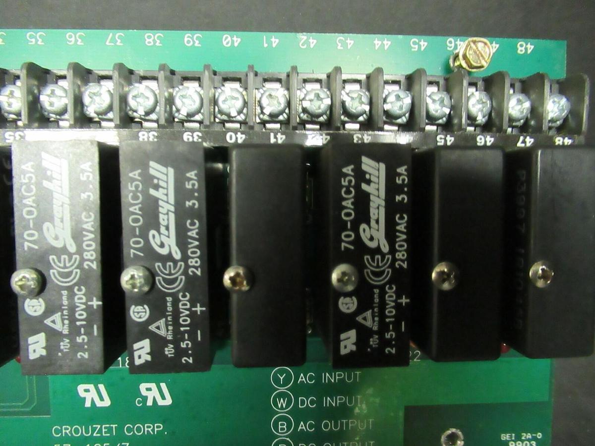 CROUZET CORP RELAY CIRCUIT BOARD 57-105/Z PB-24 **WARRANTY INCLUDED**