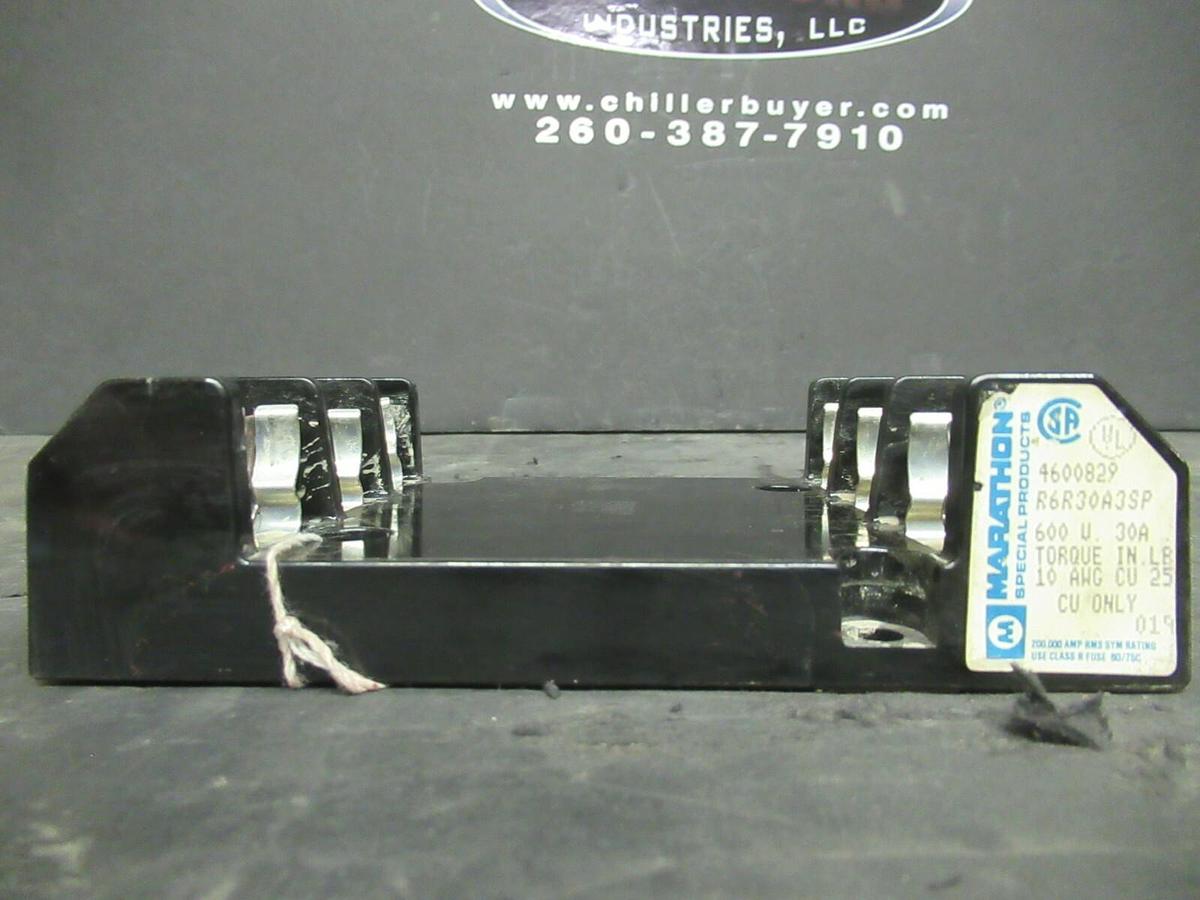 Used MARATHON FUSE HOLDER R6R30A3SP FOR 30 AMP 600 V FUSES **WARRANTY**