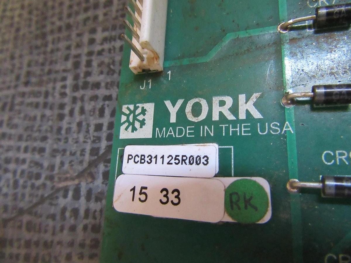 Used YORK CONTROL RELAY BOARD 031-02479-001 REV D **WARRANTY**