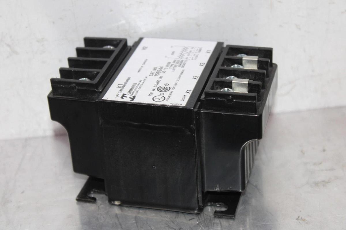 Used HAMMOND CONTROL TRANSFORMER 159644 SINGLE PHASE 100 VA 230V HIGH 115/230V LOW