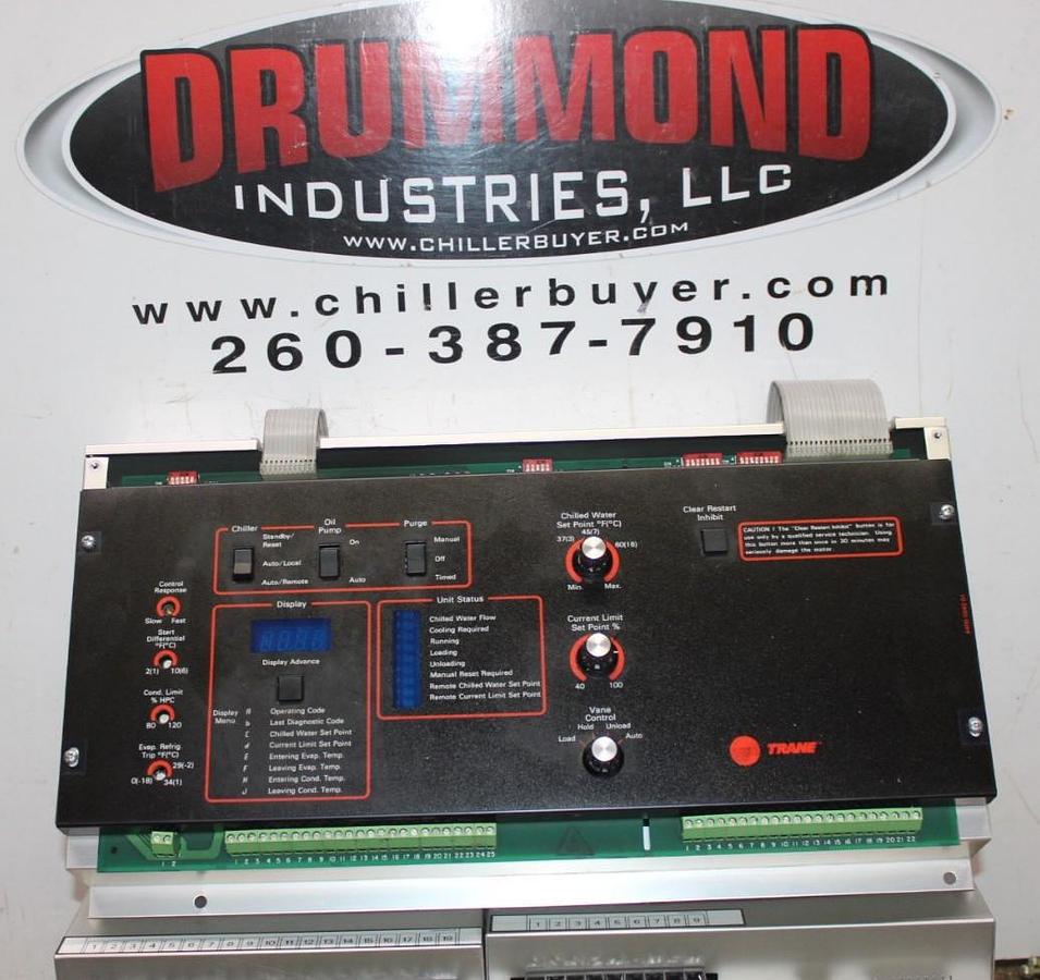Used TRANE CHILLER CONTROL MODULE X13650345-06 W/ X13650344-02 & X13650343-01