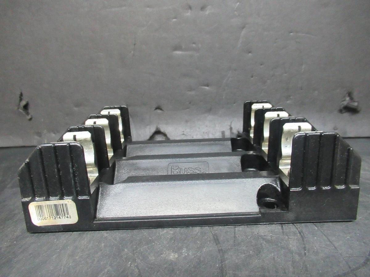 Used BUSS R60030-3CR THREE POLE FUSE BLOCK 30 AMP 600 VOLT CLASS R FUSE **WARRANTY**