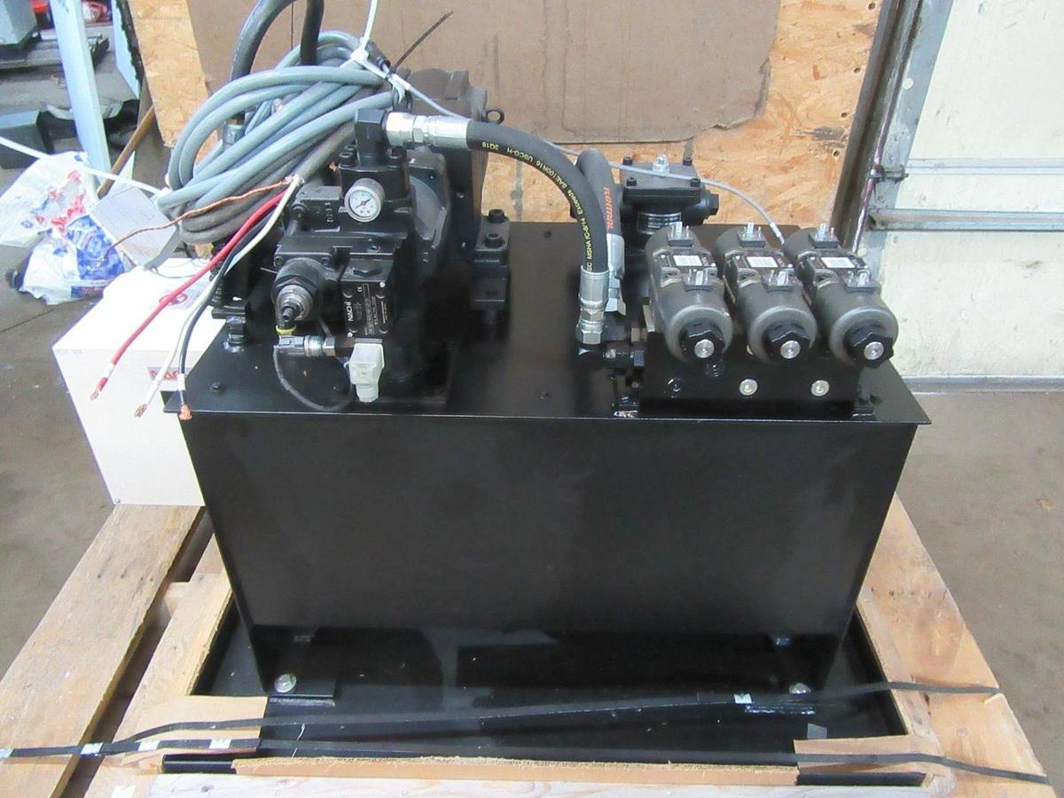 Used SANMOTION SERVO VARIABLE NACHI HYDRAULIC POWER UNIT PVS-2B PUMP 7.5 HP (5.5 KW)