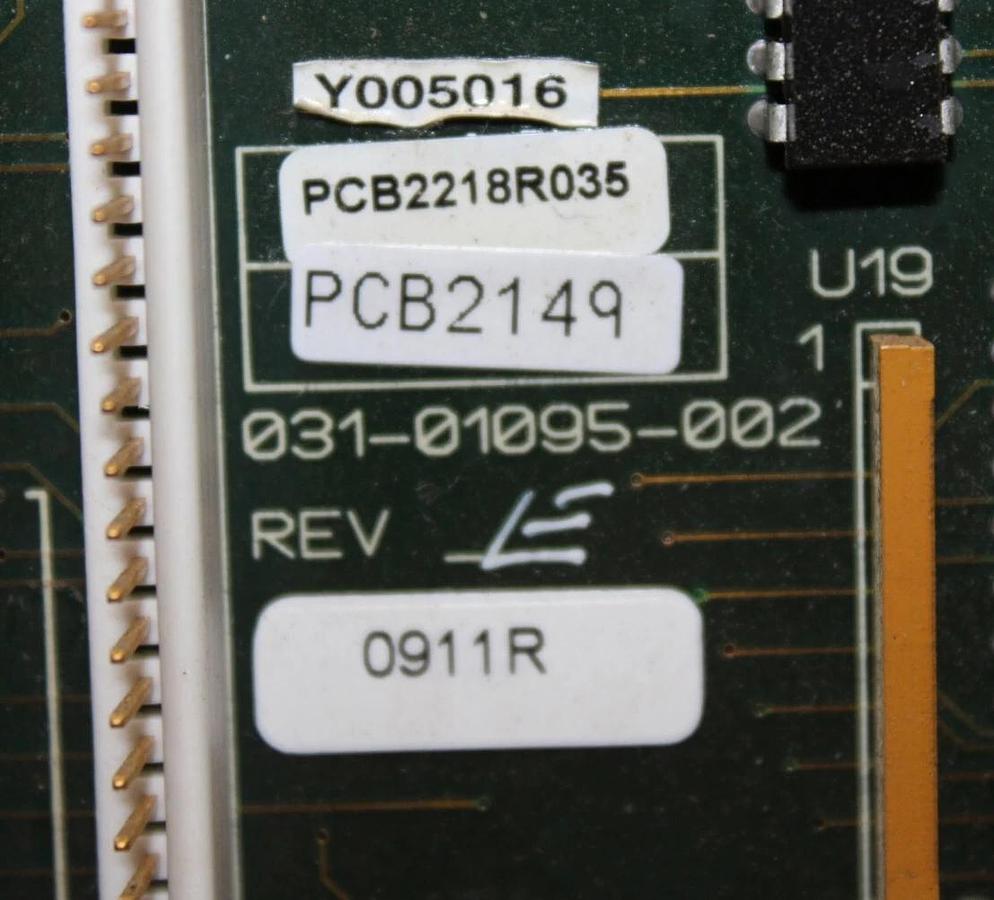 Used YORK HVAC CHILLER PROCESSING CIRCUIT BOARD 031-01095-002 REV. E **WARRANTY**