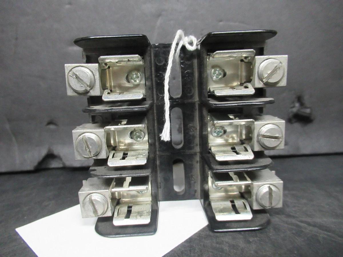 Used FERRAZ SHAWMUT THREE POLE FUSE BLOCK 20308 250 VOLT 30 AMP CLASS H/K *WARRANTY*