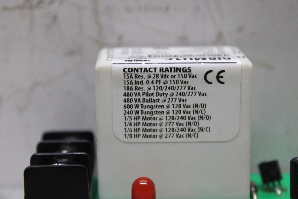 Used FUNCTIONAL DEVICES RELAY CIRCUIT BOARD RIBMU1C CONTACT: 277 VAC COIL: 120 VAC