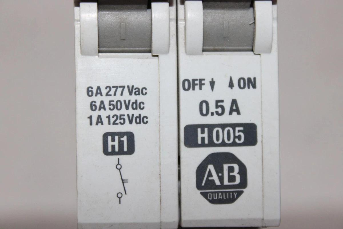 Used ALLEN BRADLEY CIRCUIT BREAKER 1492-ACB 277 VAC 6 AMP 2-POLE