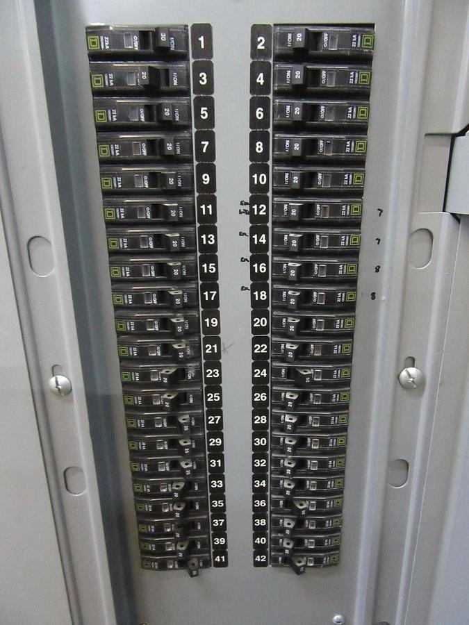 Used 225 AMP SQUARE D NQOD / QO / QOB PANELBOARD PANEL MLO 3 PH 4 W 208Y/120 V E3