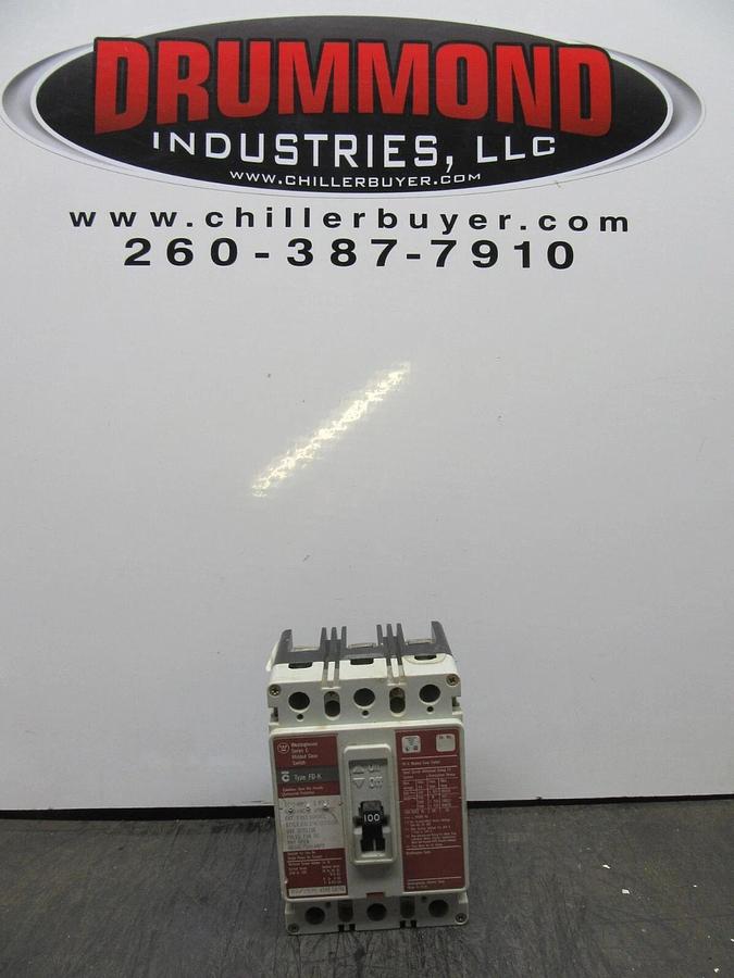 Used CUTLER HAMMER CIRCUIT BREAKER FD3100KL 100 AMP 3-POLE 600 VAC **WARRANTY**
